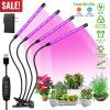 Grow Lights for Indoor Plants, iMounTEK 80W 80 LEDs Plant Lights with Red Blue Full Spectrum 10 Dimmable Level 360°Adjustable Gooseneck 3/6/12H Timer
