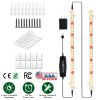 LED Plant Grow Light Strips Full Spectrum Plant Growing Lamp Bar with 2 Strips 60LEDs 4/8/12H Timer 5-Brightness Levels