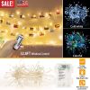2M 100 LED Fairy String Lights Copper Wire w/Remote Control Party Xmas Decore Lights