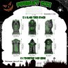 Halloween Tombstone Yard Sign Decorations 6Pcs Glow in the Dark Halloween RIP Tombstone Fluorescence Lawn Sign with 12 Stakes for Haunted House Garden