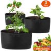 3 Pack Plant Grow Bags Potato Vegetable Planter Bags Breathable Planting Fabric Pots 10Gallons