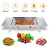 3 In 1 Foldable Charcoal Grill Fire Pit Slow Cooker 2-3 People Portable Camping Grill Stainless Steel BBQ Grill for Camping Tailgating Yard