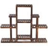 Modern Farmhouse 6-tier Wooden Bookcase Plant Stand Shelving Unit