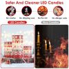 3Pack Christmas Flameless LED Candles Deer Flickering Candle Lights Pillar Candles with 3 Lighting Modes Timer Remote Control