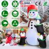 5.9FT Christmas Inflatable Outdoor Decoration Snowman Penguin Blow Up Yard Decoration with LED Light Built-in Air Blower for Winter Holiday Xmas Garde