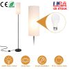 74.8in Tall Floor Lamp with Shade 3200K Warm Yellow Light Modern Standing Lamp Decorative Lamp with Foot Switch 6W Bulb for Bedroom Living Room