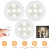 3 Pack LED Closet Lights Wireless Puck Lights w/ 26FT Remote Control Timer Dimmable Battery Operated Stick On Taps Lights for Cabinet Kitchen Stairs