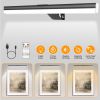 Wireless Picture Light Magnetic Art Display Light Dimmable Rechargeable Library Gallery Light with 3 Light Colors 3 Timer Settings Remote Control Punc
