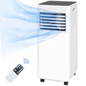 10000 BTU Mobile Air Conditioner For Cooling And Dehumidifying, Remote Control, 24H Timer, LED Display, Black
