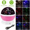 LED Star Sky Projector Night Light Kids Rotating Starry Night Lamp USB Sleep Light Xmas Gift