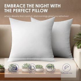 White Square Pillow Two Bubble Bags Suitable For Bed Cushions, Sofa Cushions, Garden Cushions, Cushion Core, Breathable, Hand Washable, OKO-100 C (Option: 45x45X15cm 12pcs)