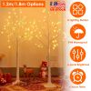 Lighted Birch Tree Artificial White Birch Twig Tree with 8 Warm White Lighting Modes for Wedding Party Christmas Holiday Festival Home Decoration