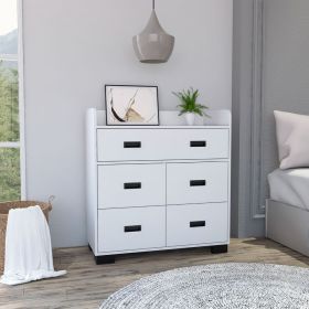Neptune Dresser, Four Drawers, Four Legs, Superior Top (Color: White)