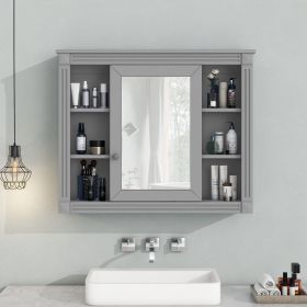 35'' x 28'' Wall Mounted Bathroom Storage Cabinet, Medicine Cabinet, Modern Bathroom Wall Cabinet with Mirror (Color: as Pic)