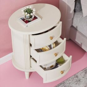 Nightstand (Color: Beige White)